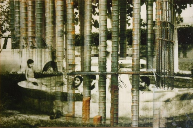 Farida Batool QADA QADAM AZAD 2009 Lenticular print 25 x 36 in.