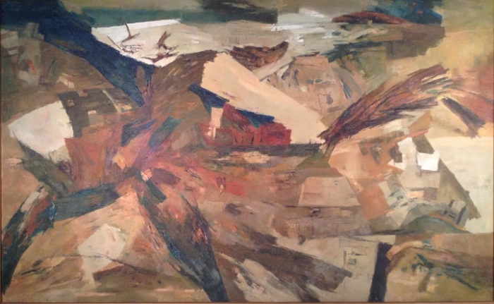 Ram Kumar Untitled (Landscape) 1987 Oil on canvas 33 x 53 in.