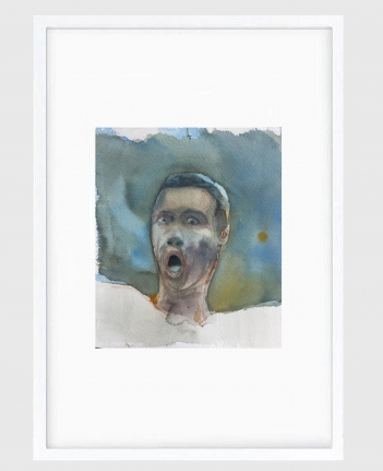 Sujith S.N. Untitled (Portrait) 5, 2020 Watercolor on paper 6h x 6.50w in