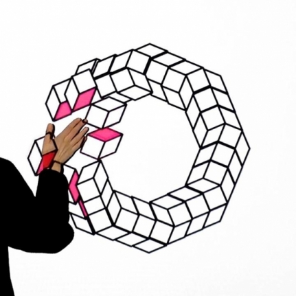 Aakash Nihalani Overlap 2015 Interactive projection Dimensions variable