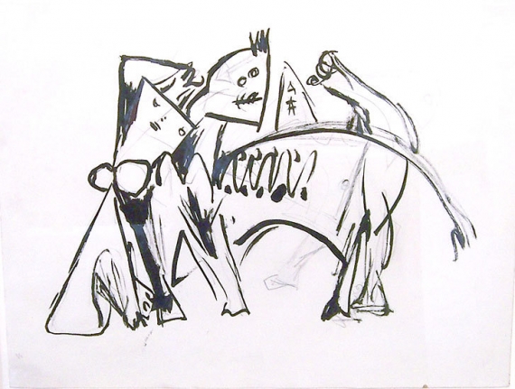 Jackson Pollock, Untitled, c. 1946, ink and pencil on paper
