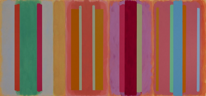 Contra Bass, 2001, acrylic on canvas, 72 x 154 in.