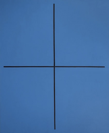 Event in Blue, 1994, oil on canvas, 66 x 54 in.