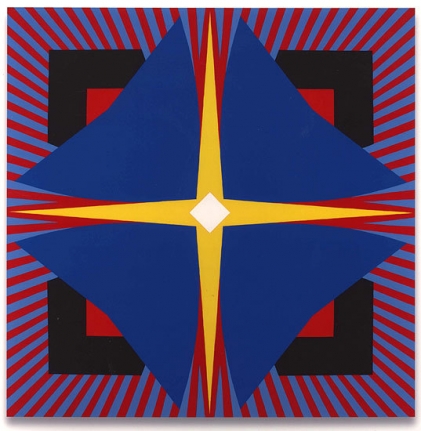 Bluefoil, 2011, oil on Baltic birch plywood, 59 3/4 x 59 3/4 in.