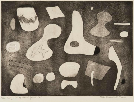 Labyrinth of Closed Forms, 1945, etching on paper, 14 1/4 x 19 3/8 in. ed. 10/20