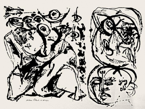 Untitled (After CR#328), 1951, screenprint, ed. 16/25, 23 x 29 in., CR#1096 (P32), signed and dated with edition number "25/16"