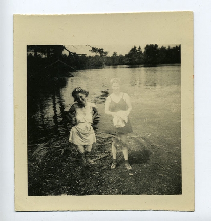 Girl Double Exposed, 1940s, 3 1/2 x 3 14/15 in.