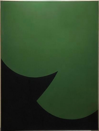 Correspondence Green-Green, 1966, acrylic on canvas, 68 x 50 1/4 in.