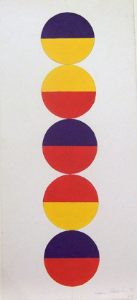 Untitled, 1968, acrylic and graphite on paper, 19 1/8 x 8 5/8 in.