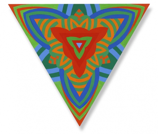 Center/Red, 2013, oil on Baltic birch plywood, 25 1/2 x 29 1/2 in.