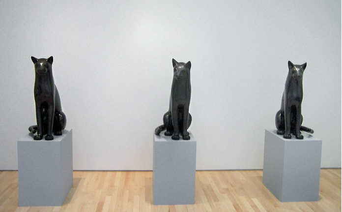 Big Sitting Cat 3, 2006, bronze, ed. 1/9, 31x22x14in.