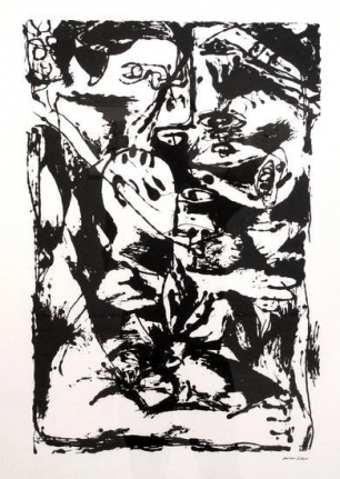 Untitled, CR1093 (after painting Number 9, CR340), 1951, screenprint, 29 x 23 in., printed in 1964