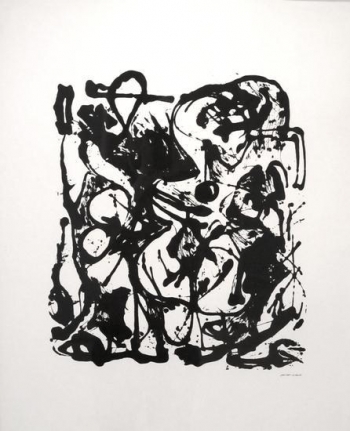 Jackson Pollock, Untitled (After CR#333), 1951, screenprint, ed. 16/25, 29 x 23 in., CR#1094 (P30), signed and dated with edition number "25/16," printed in 1951 by Pollock and Sanford McCoy at Deep River, CT in an edition of 25