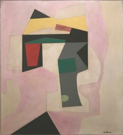 Abstraction in Pink, 1939, oil and gesso on masonite, 30 x 27 in.