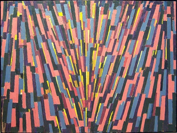 Myron Stout, Untitled, 1951 (March 5), oil on canvas, 24 x 32 in.