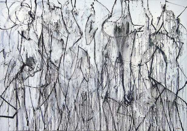 Lost Tribe, 2007, acrylic on canvas, 84 x 119 1/2 in.