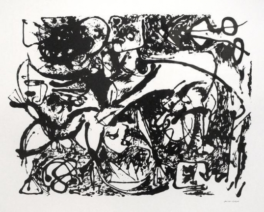 Untitled, CR1092 (after painting Number 8, CR327), 1951, screenprint, 23 x 29 in., printed in 1964