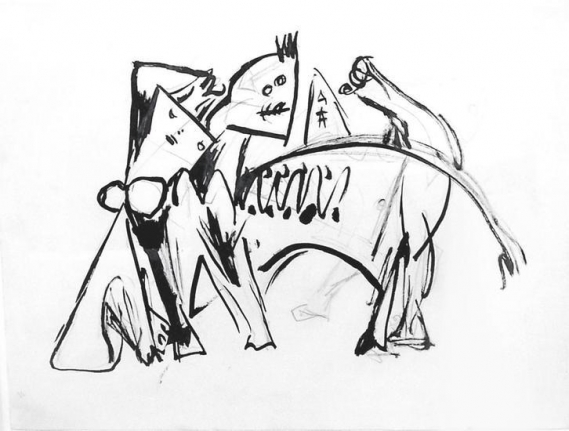 Jackson Pollock, Untitled, c. 1946, ink and pencil on paper, 13 5/8 x 17 7/8 in. CR#758