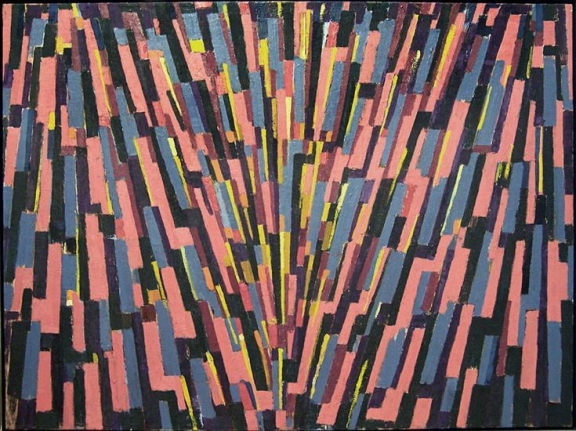 Myron Stout, Untitled, 1951 (March 5), oil on canvas, 24 x 32 in.