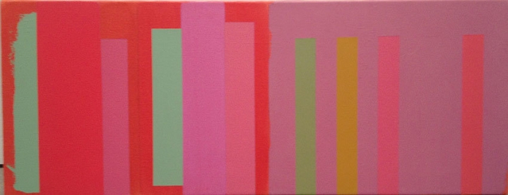 Untitled, 2002, acrylic on canvas, 14 x 36 in.