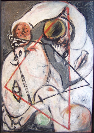 Untitled (Head with Polygons), CR#66, 1938-41, oil on canvas