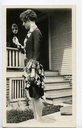 In the Mirror, 1930s, 2 10/16 x 4 7/16 in.