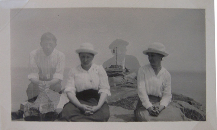 Couples (Double Exposure), 1920s, 4 1/2 x 3 3/4 in.