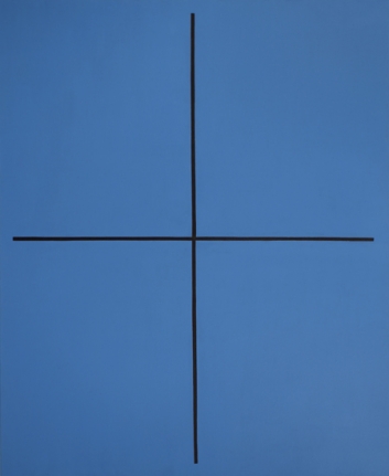 Event in Blue, 1994, oil on canvas, 66 x 54 in.