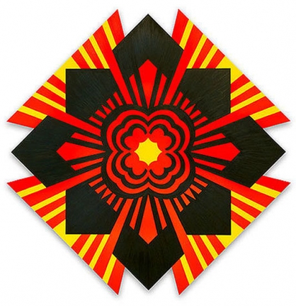 Centrum, 2008, oil on wood, 69 1/2 x 69 1/2 x 1 3/4 in.