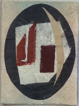 Untitled (no. 458), c. 1948-54, collage, 5 x 3 7/8 in.