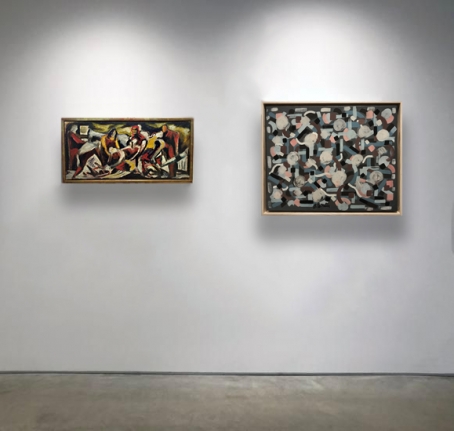 No. 1 (From left) JACKSON POLLOCK, Deposition, c. 1930-36, oil on canvas, 7 1/2 x 16 in. CR7 