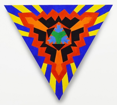 Into Green, 2008-2018, gouache/cut paper, 12 x 13 7/8 in. ($18,000)