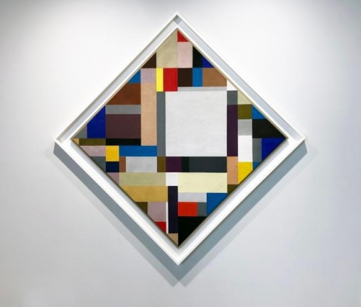 Architectural Diamond, c. 1950, oil on canvas, 48 in. (diagonal)