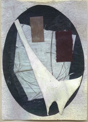 Untitled (no. 184), c. 1948-54, collage, 5 x 3 3/4 in.