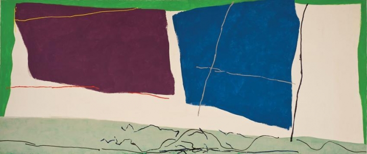 Ray Parker, Untitled II, 1980, oil and acrylic on canvas, 92 x 216 in.