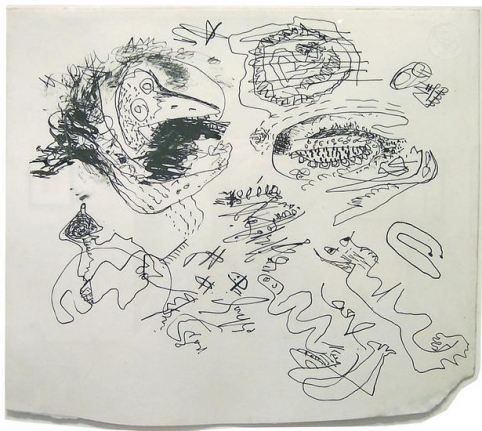 Untitled, c. 1943, pen and black ink on paper, 9 3/8 x 10 1/2 in. CR668