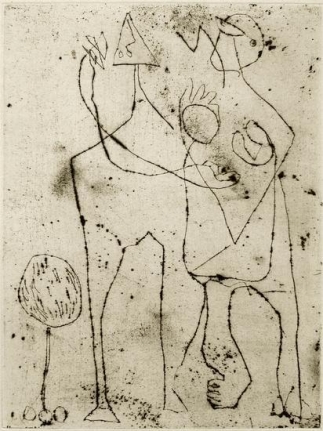 Untitled, 1075 (P15), c. 1944-45, printed 1967, engraving and drypoint on white Italia paper, ed. 13/50, 20 x 13 5/8 in.
