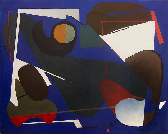 Lines Take Shape, 1942, oil on masonite, 22 x 28 in.