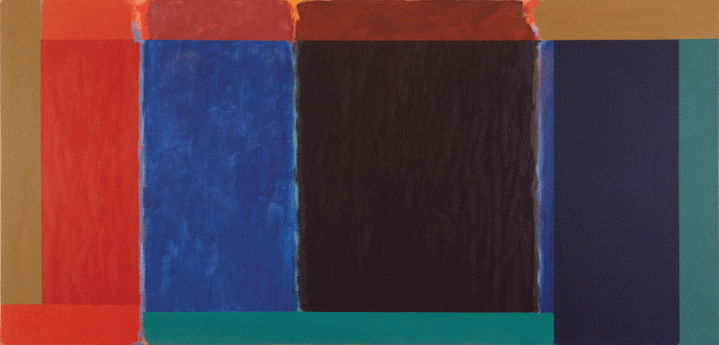 Cadman's Blue, 1982, oil and acrylic on canvas, 84 x 176 in.