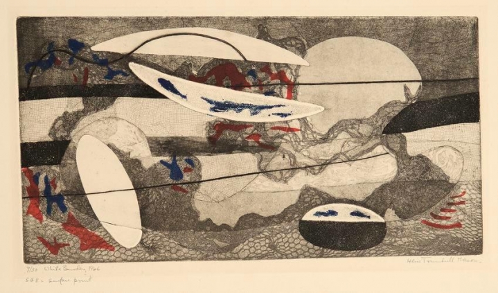 White Burden, 1946, etching on paper, 8 x 15 1/2 in., ed. 9/30