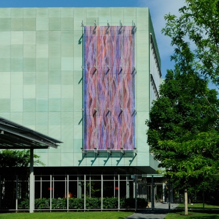 Waterfall, 2014, installation for the façade of the Isabella Stewart Gardner Museum, Boston, MA