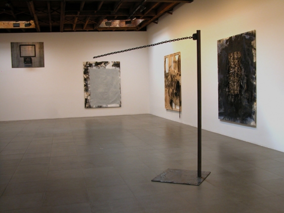 Installation view of Rosy Keyser, The Moon Ate Me, 2009 at Peter Blum Chelsea.