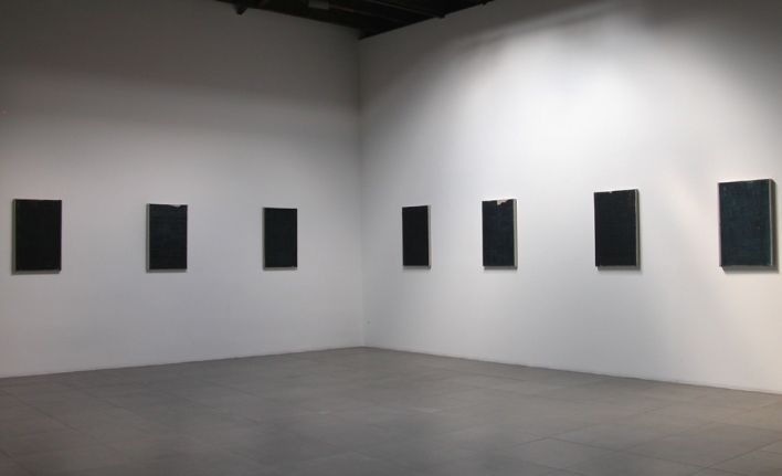 Installation view of Paintings, John Zurier; Jason Fox; Richard Allen Morris, 2010 at Peter Blum Chelsea.