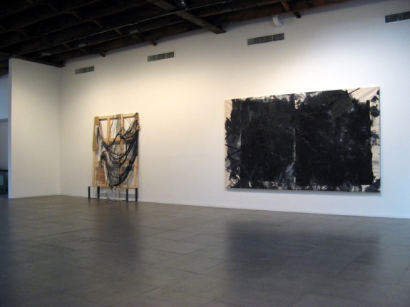 Installation view of Rosy Keyser, The Moon Ate Me, 2009 at Peter Blum Chelsea.