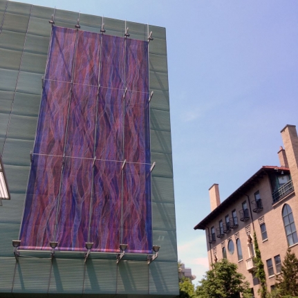 Waterfall, 2014, installation for the façade of the Isabella Stewart Gardner Museum, Boston, MA