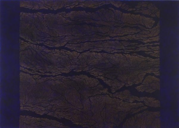 Territories, 2016 colored pencil, acrylic on canvas