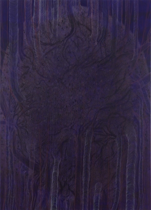 Inspiration, 2016 Colored pencil, acrylic on canvas