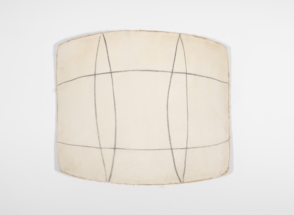 Ron Gorchov No. 6, 1973 Charcoal on gesso on canvas 20-1/2 x 25-1/2 x 6 inches