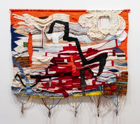 Terri Friedman Stay Astonished, 2018 Wool, cotton, acrylic, metallic fibers 62 x 67 inches