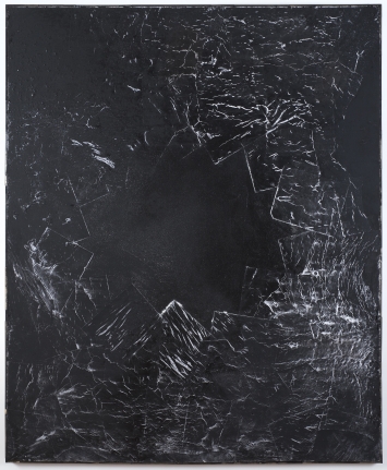Brenna Youngblood "Measure of a Man (Black Star)", 2014 Mixed media on canvas 72-1/2 x 60-1/2 x 1-1/2 inches